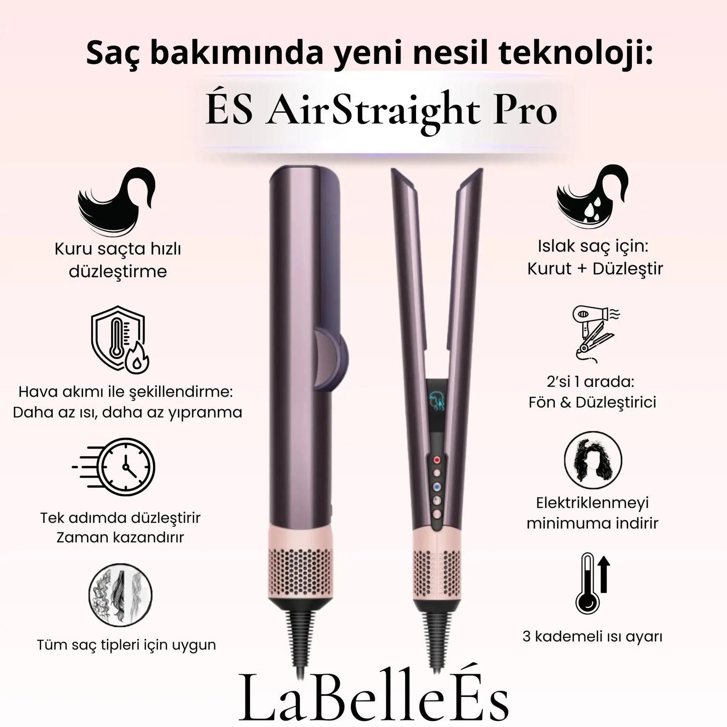 ÉS AirStraight™ Pro Saç Düzleştirici LaBelleÉs