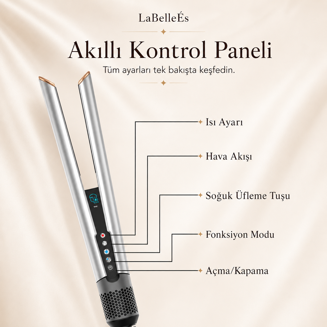 Saç Düzleştirici - ÉS AirStraight Pro™ İle Hızlı Düzleştirme