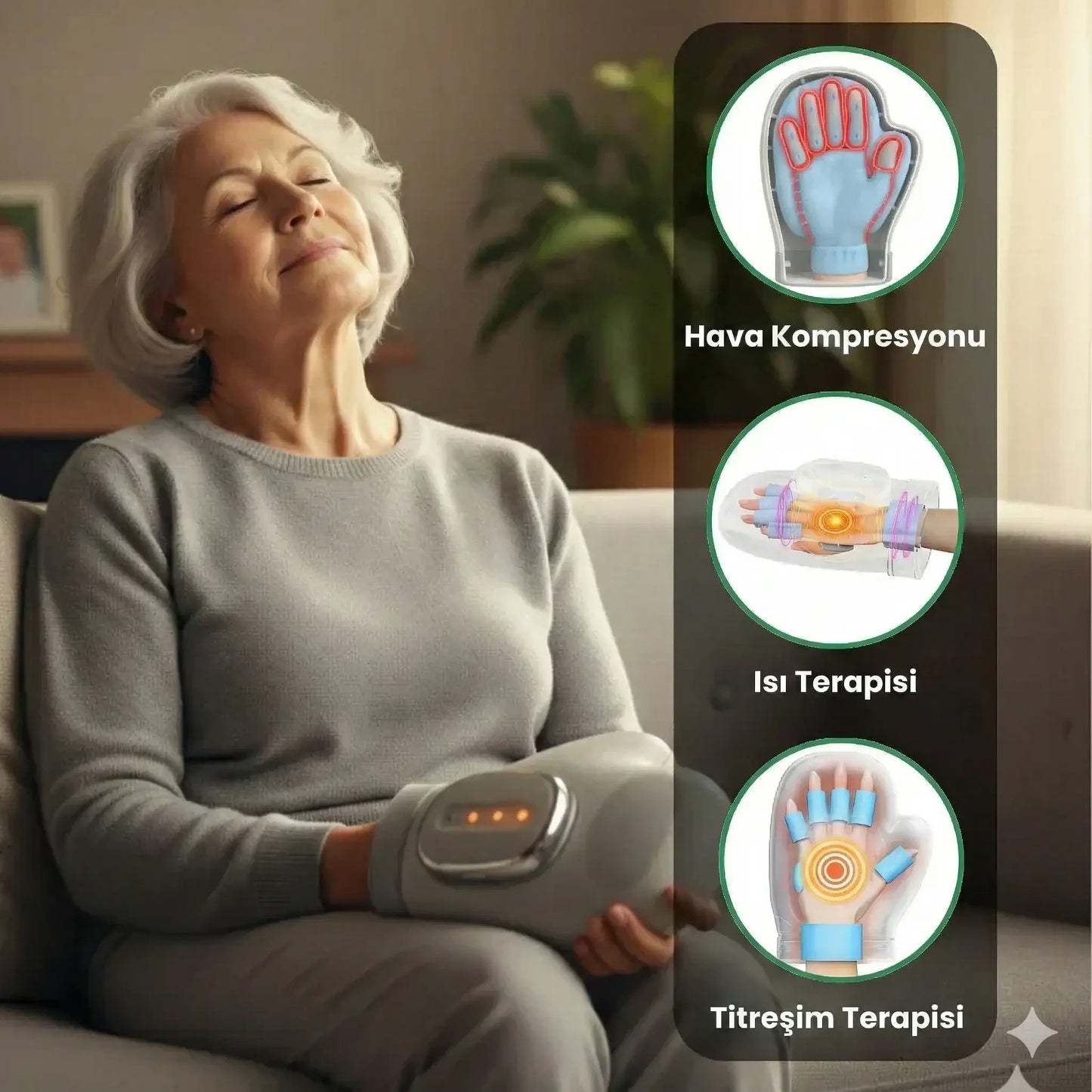 HandCare Pro™ El Terapisti - Isıtmalı ve Akıllı Kompresyonlu El Masaj Aleti LaBelleÉs