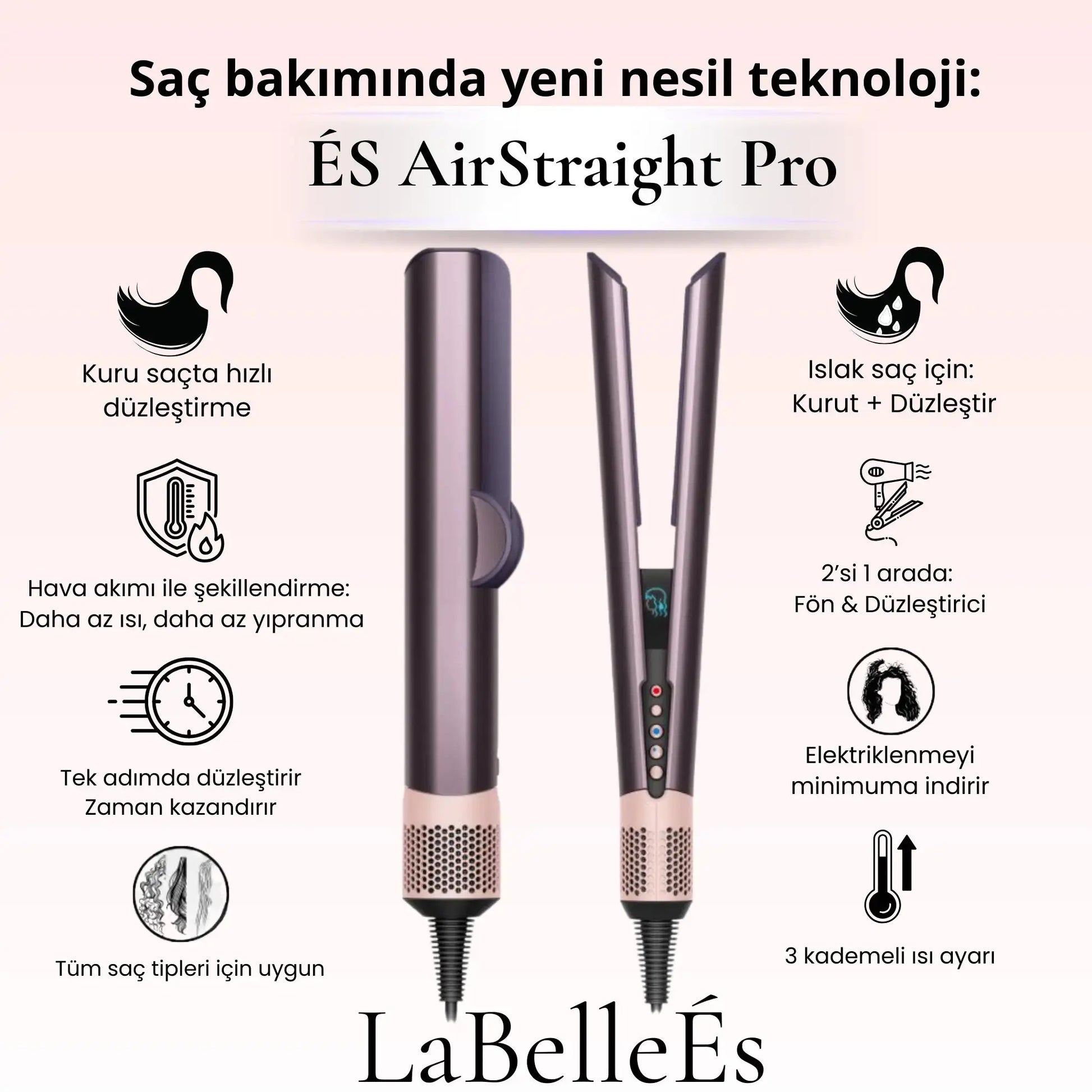 ÉS AirStraight™ Pro Saç Düzleştirici LaBelleÉs