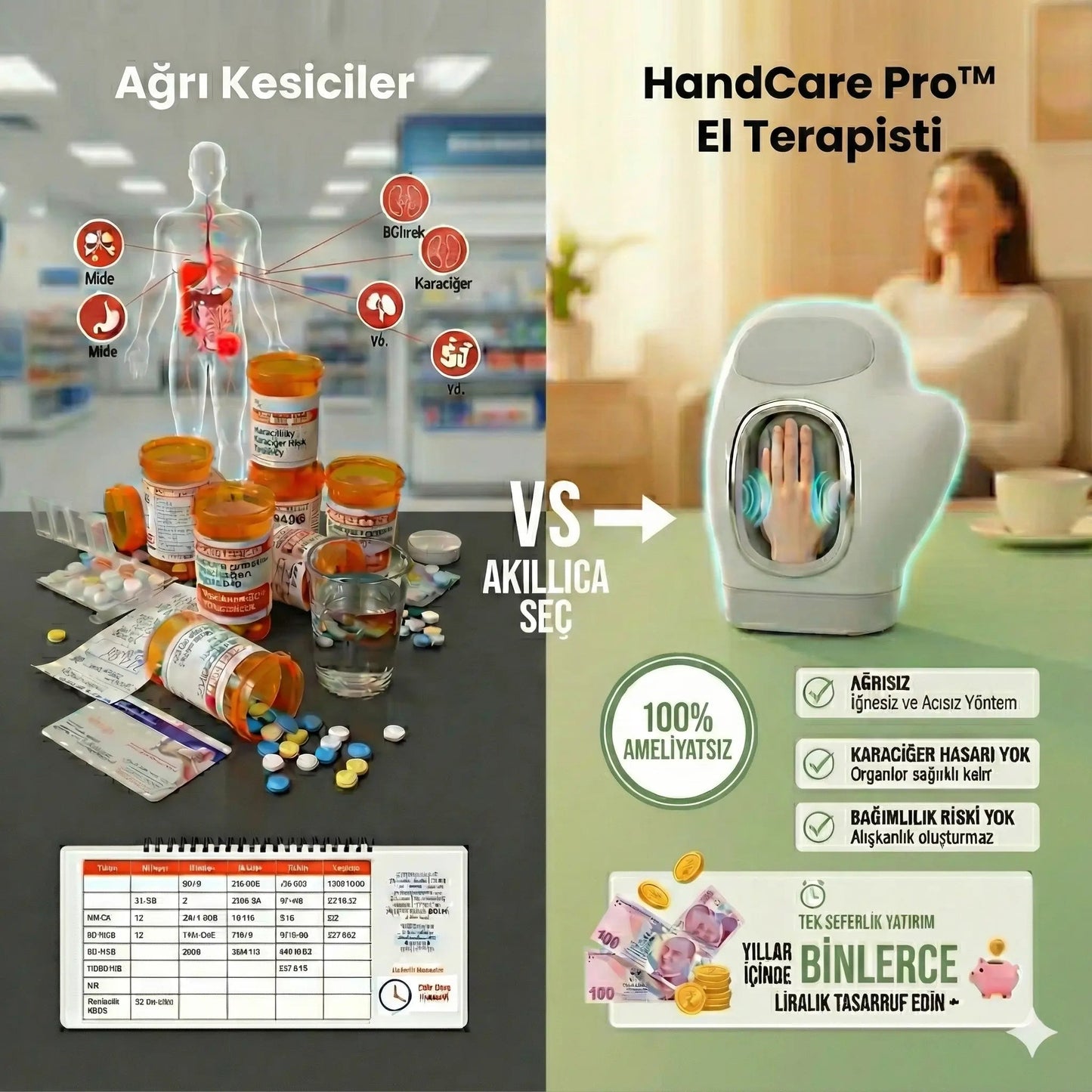 LaBelleÉs HandCare Pro El Terapisti Isıtmalı Akıllı Kompresyonlu El Masaj Aleti