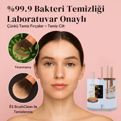 ÉS BrushClean | 3’ü 1 Arada Makyaj Fırçası Temizleyici