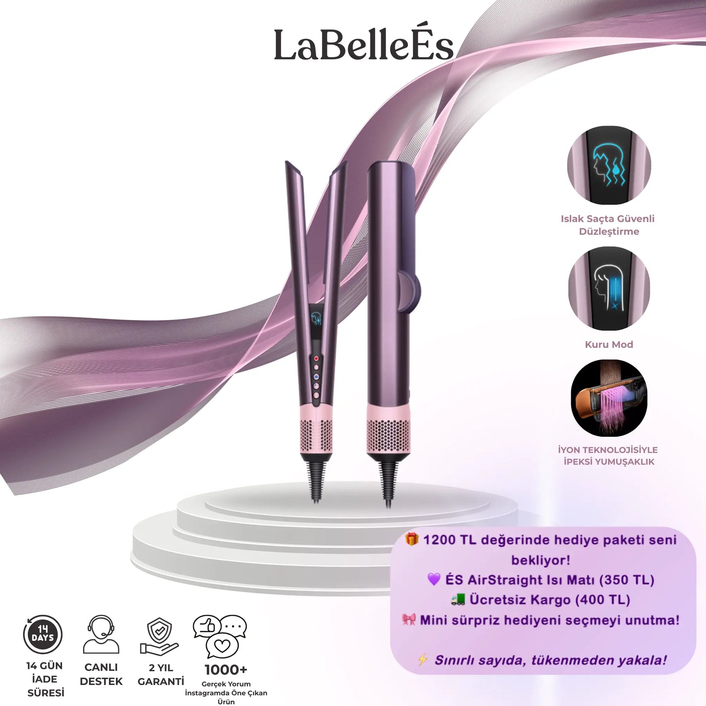 ÉS AirStraight™ Pro Saç Düzleştirici LaBelleÉs