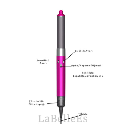 LaBelleÉs AirWrap Pro Long 6 Başlıklı Profesyonel Saç Şekillendirici